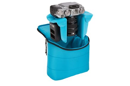 The Thule pouch lacks the capacity to accommodate larger DSLR cameras.