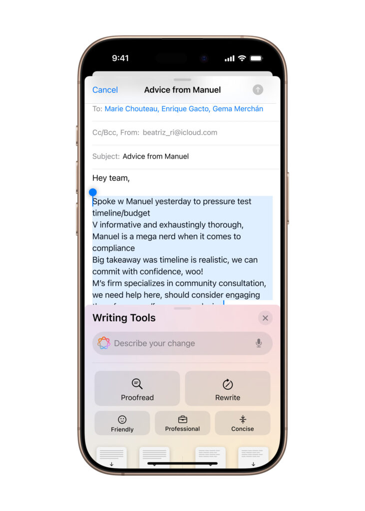 Europe has to wait for Apple's new AI features
